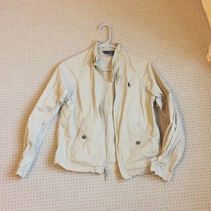 Men’s kaki zip up jacket! Barely used!